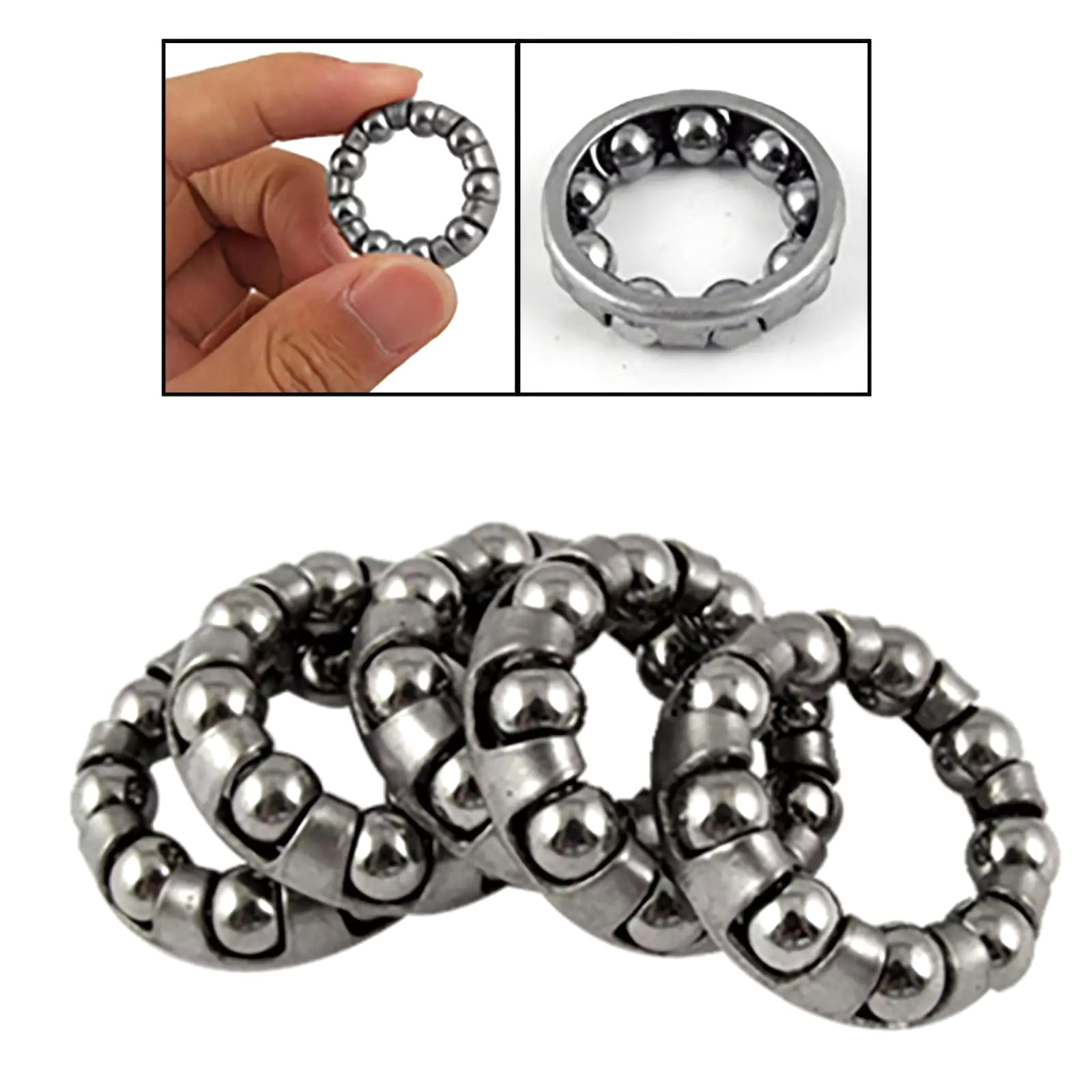 5PCS Silver 1/4 in x 9 Balls Bicycle Crank Ball Bearing Bicycle Accessories
