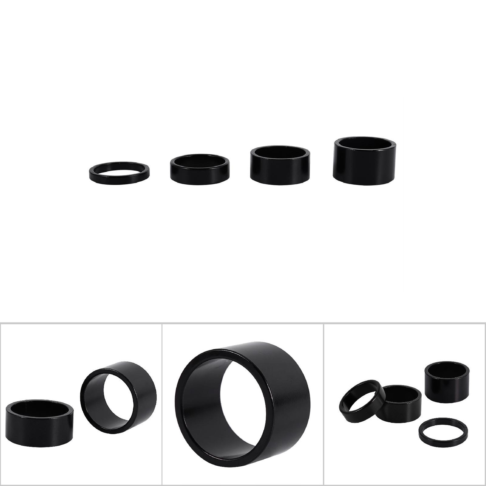 4 Colors 4Pcs/Set 5mm/10mm/15mm/20mm Aluminum Alloy Headset Spacer Bike Front