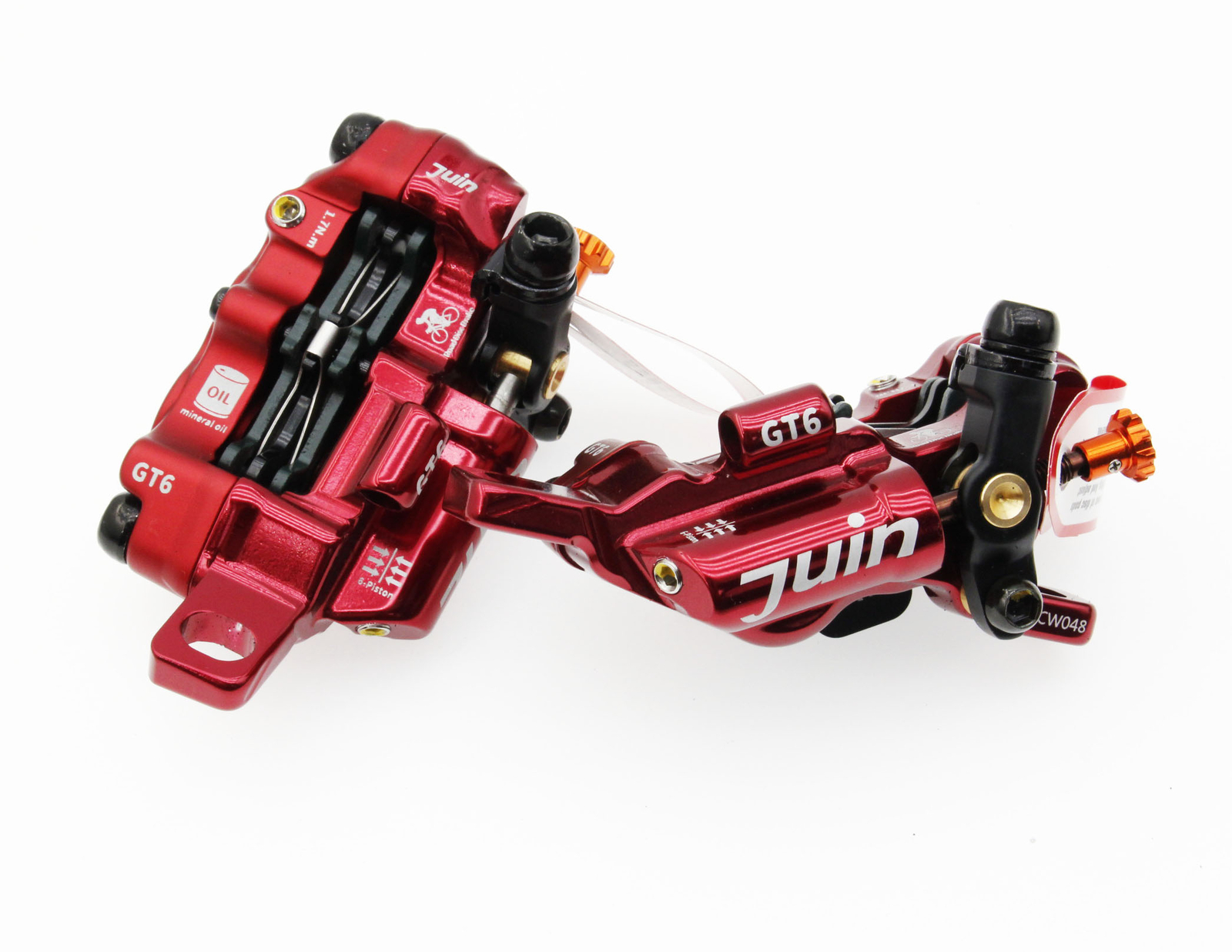 Juin Tech GTP6 MTB eBike CX Cycle 6-Piston Hydraulic Disc Brake Caliper Set