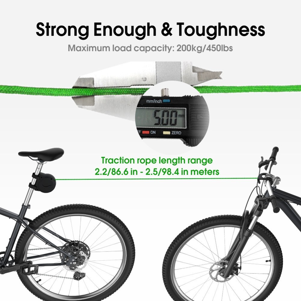 Bicycle Tow Rope Enhanced Bonding Experience Extended Riding Opportunities