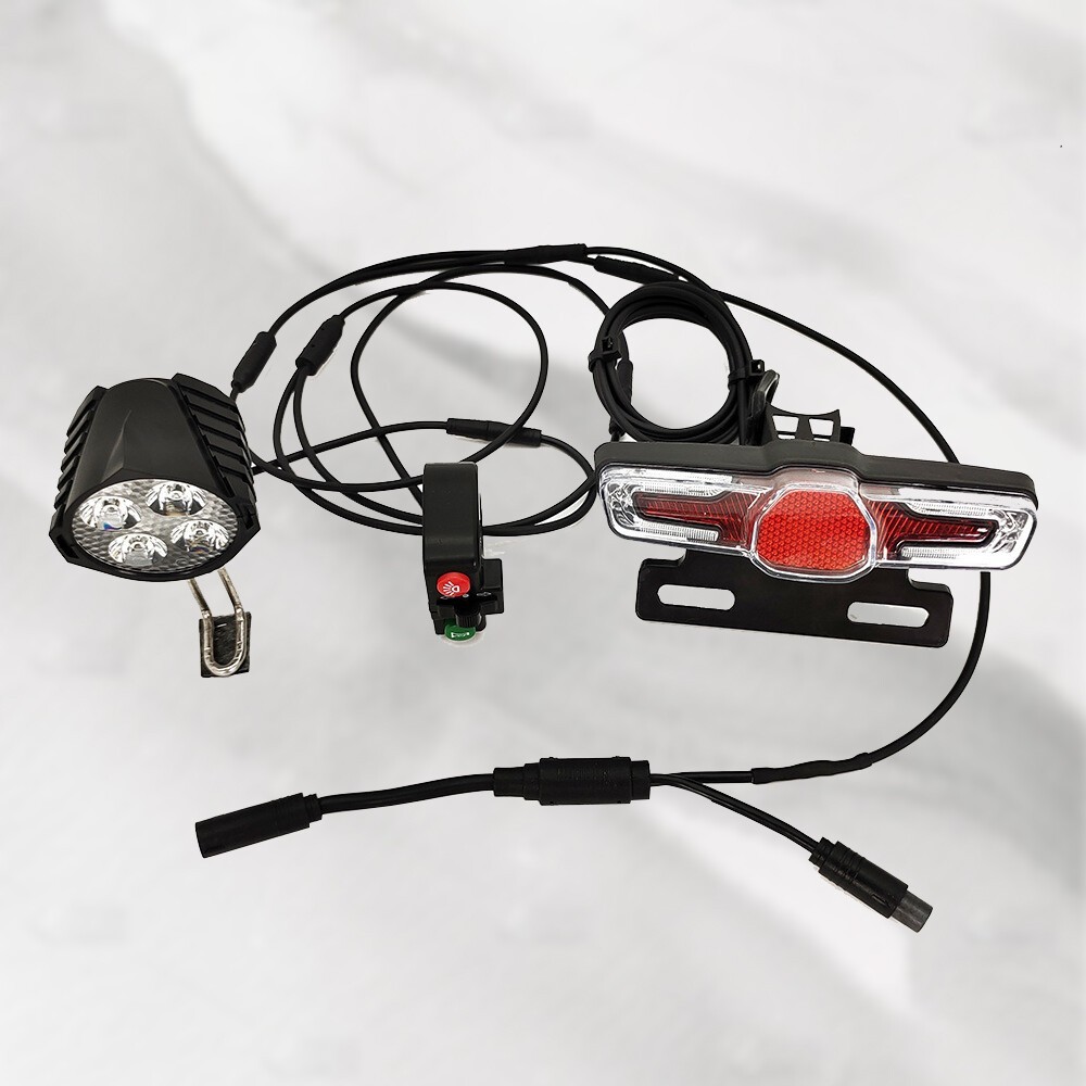 Motor Ebike Turn Brake Signal Light+HeadLight+Tail Light For Bafang Mid-drive