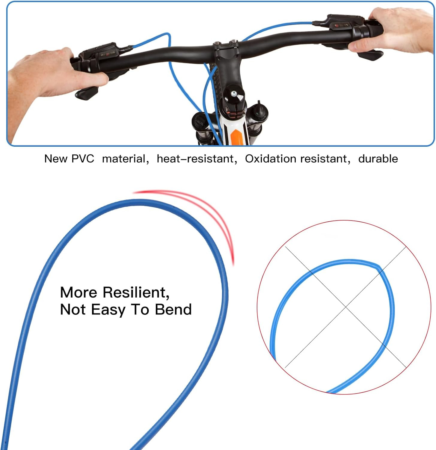 Universal Brake Cable Housing,5mm 3Meters,Lined Bicycle/Bike Brake Cable Hous…
