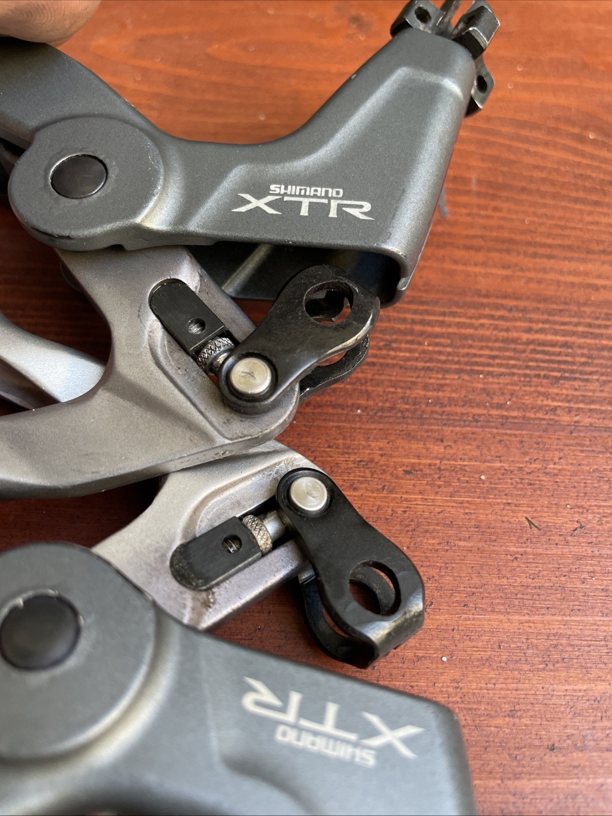 Vintage SHIMANO XTR BL-M950 MTB V-Brake Lever PAIR 22mm 2 Finger VGC Gray JAPAN!