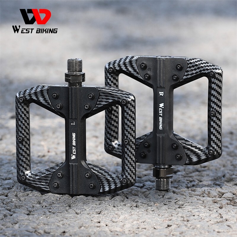 Aluminum Nylon Bicycle Pedals 3 Bearing Carbon Fiber Coating Cycling Bike Pedals