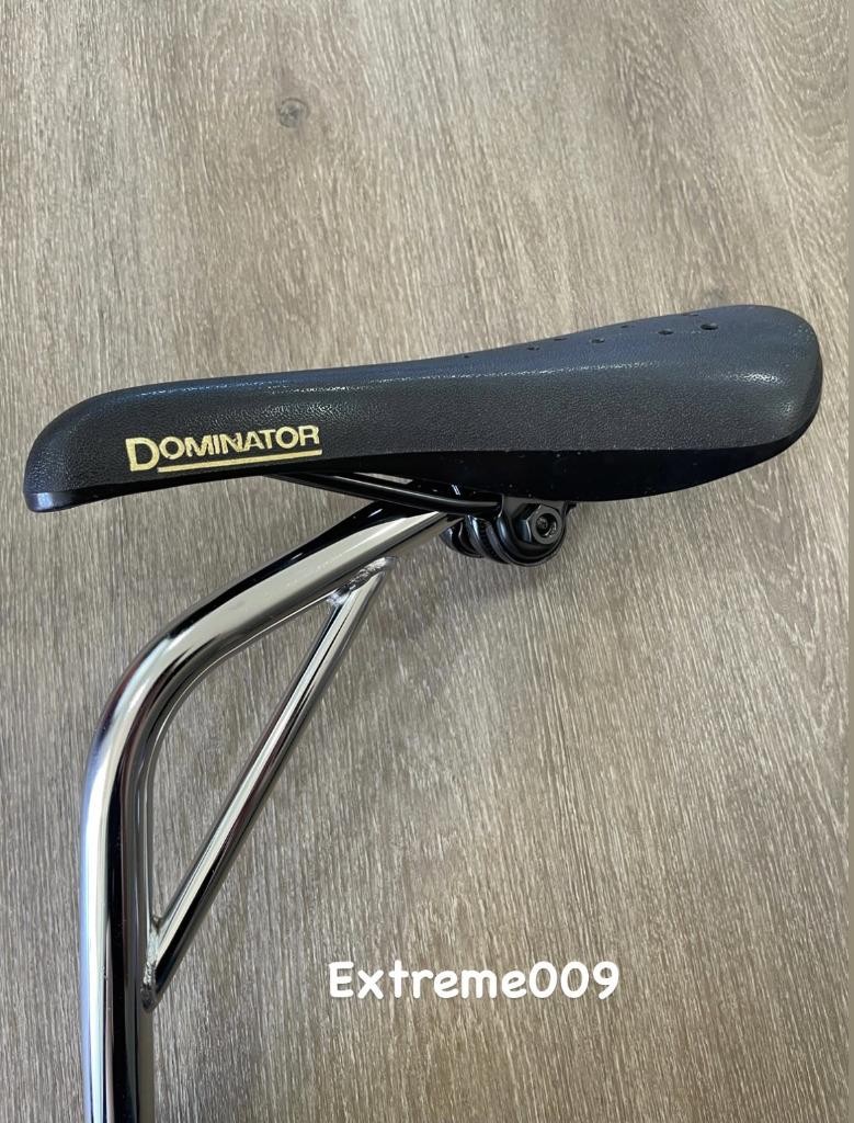 Viscount Dominator Seat Bmx Hard Shell BLACK with Laid Back Seat Post 25.4mm 7/8