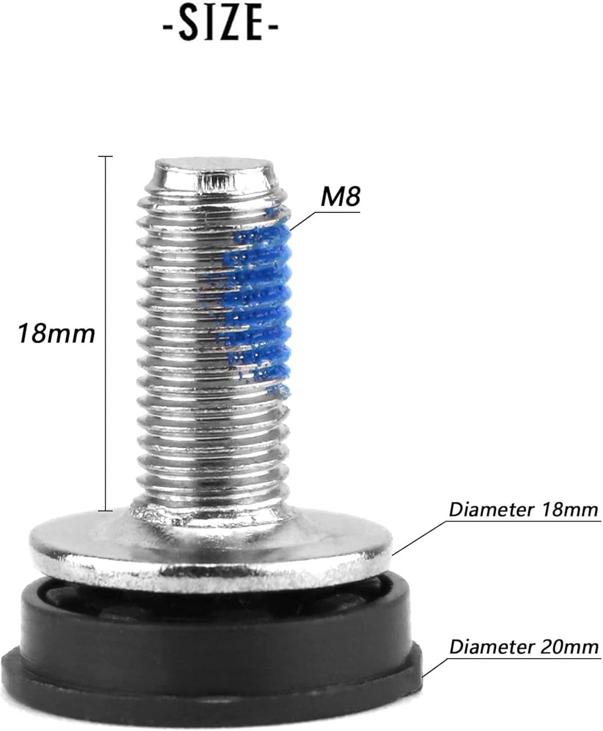 Bike Hex Crank Arm Fixing Bolts Spindle 8Mm Allen Key Bolt Screws Capless Bottom