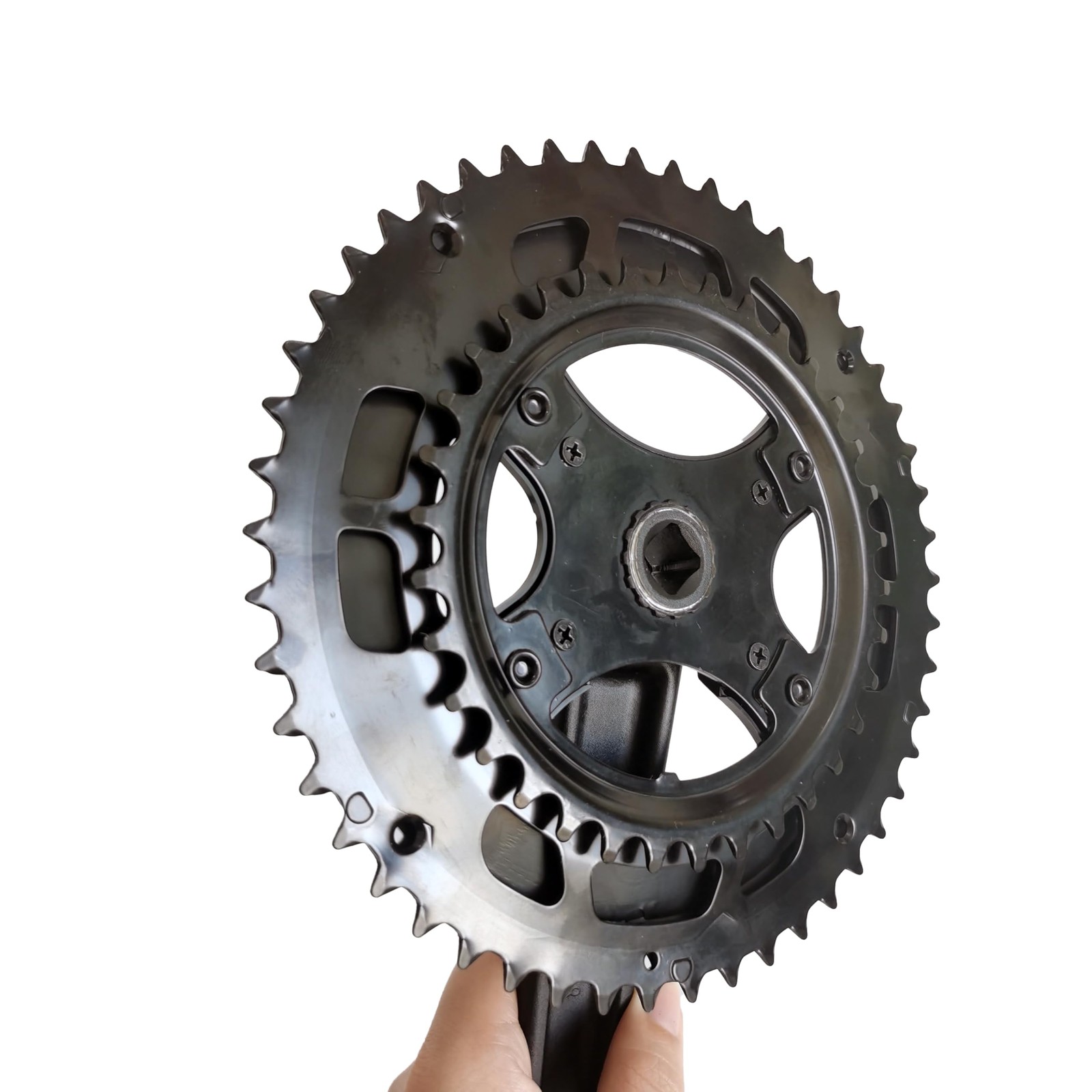 DONSP1986 Double Speed Crankset 50T/34T Chainring 170mm Crank 50T/34T, Black