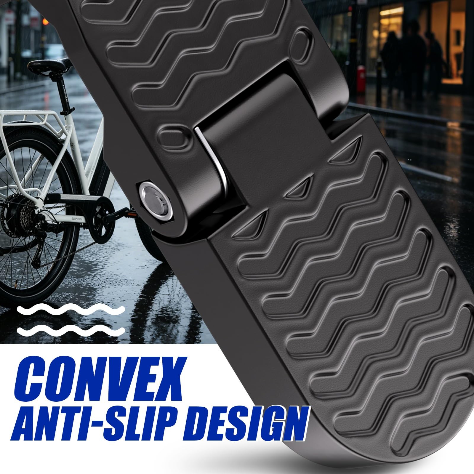 12.5MM U Slot Bike Rear Pedals, Aluminium Alloy Folding Bicycle Foot Pegs, No…