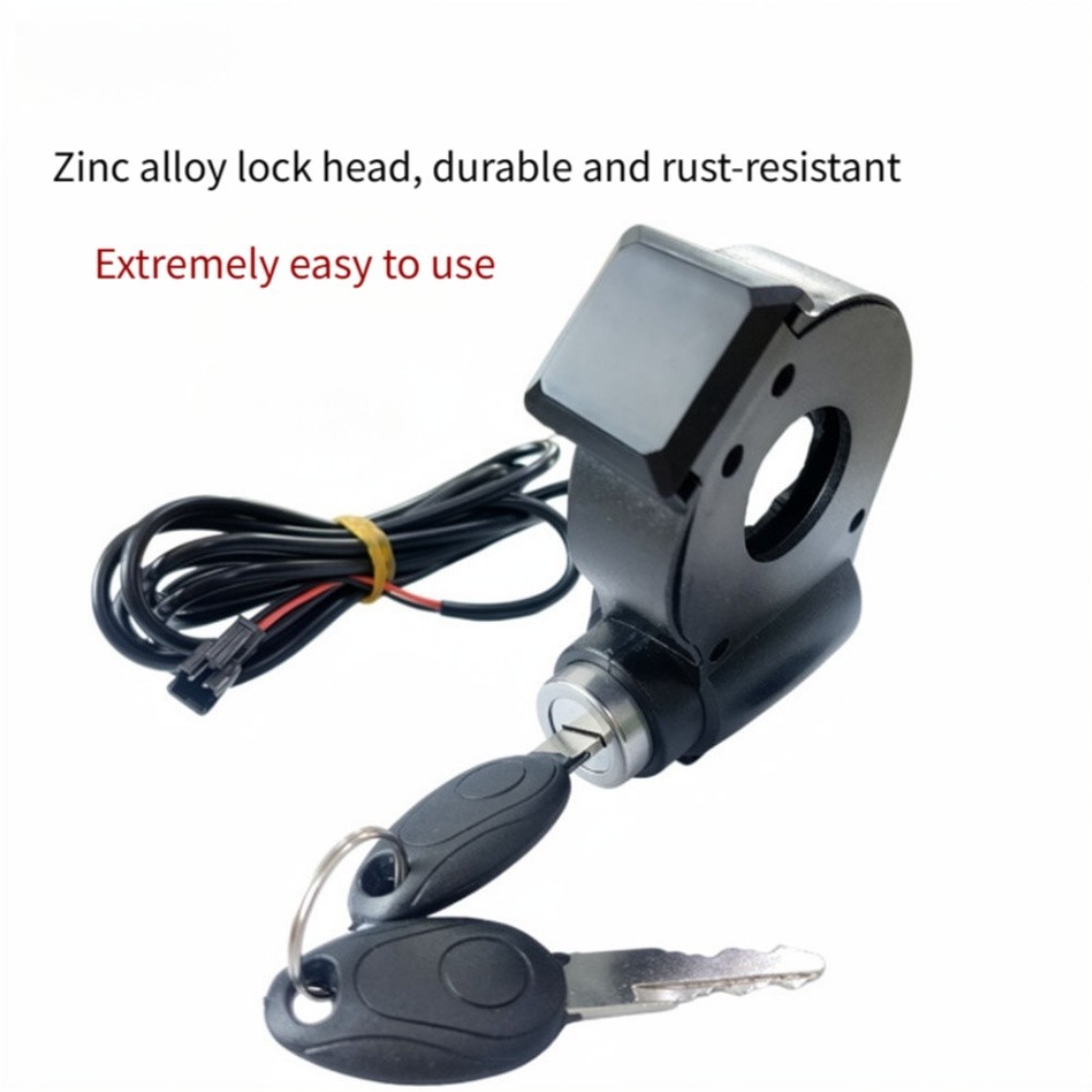 Electric Scooter Key Switch 5.3×2.25×8.8cm with Voltage Display and 1.7m Cable