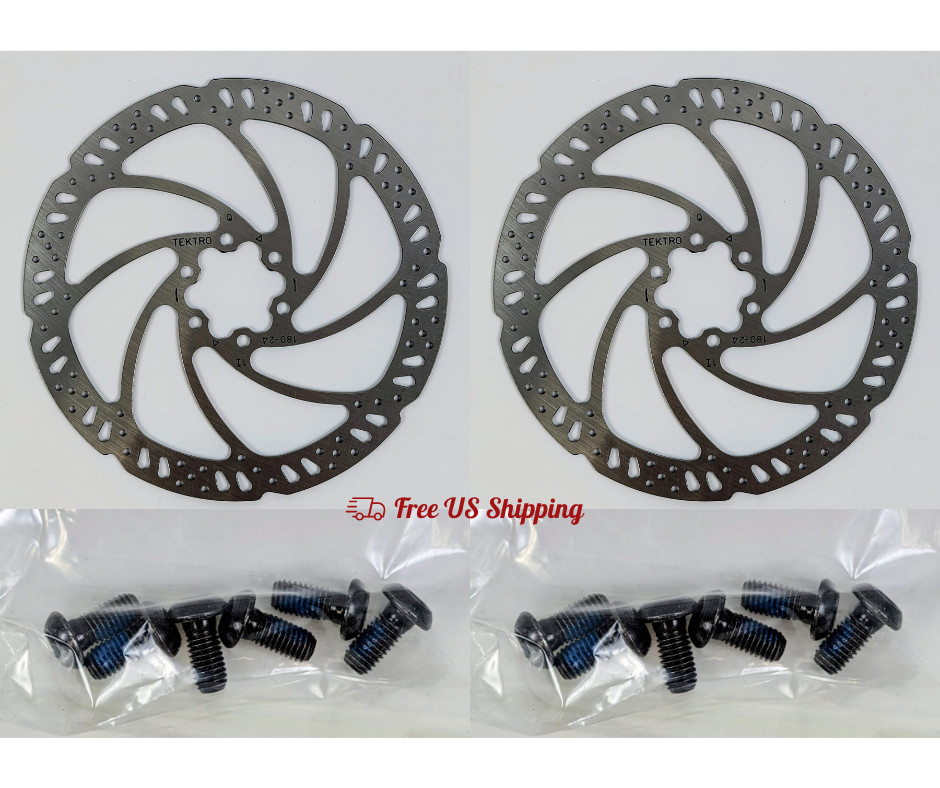 Tektro TR180-24 Disc Brake Rotor 180mm 6-Bolt Stainless Steel Bike Rotor 2-Pack