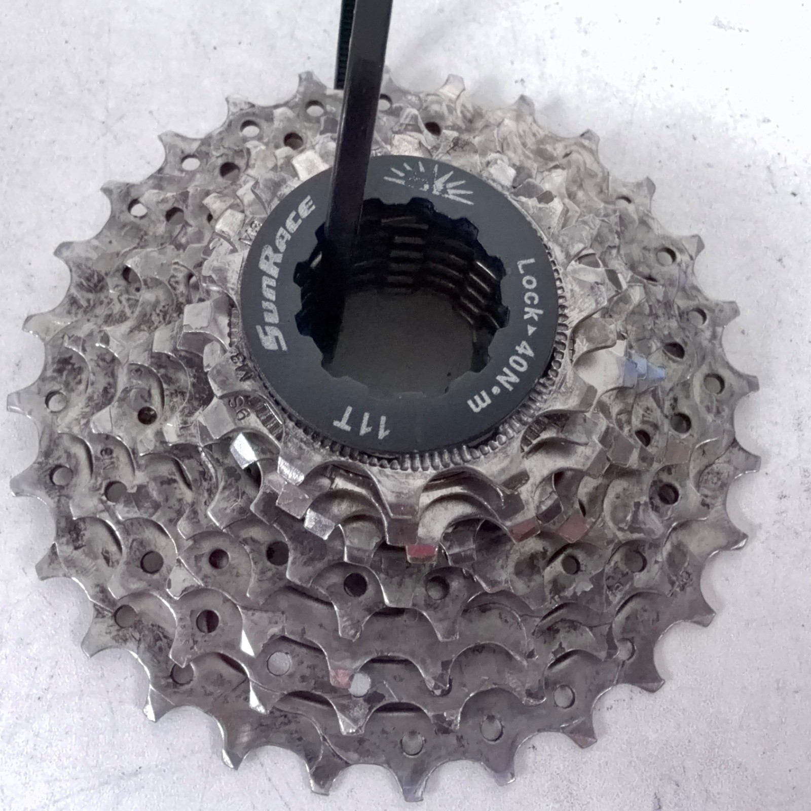 SUNRACE Bicycle 9 Speed Cassette 11-28t Index CSR-91 Silver Hyperglide Compatibl