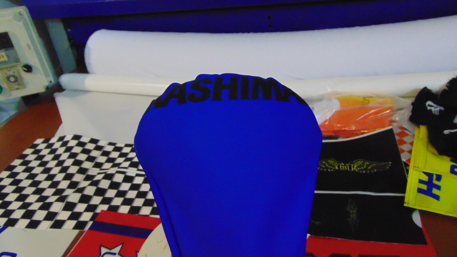 BMX Bicycle Seat Cover Vintage Kashimax Bike Saddle Cover Old School BMX Blue