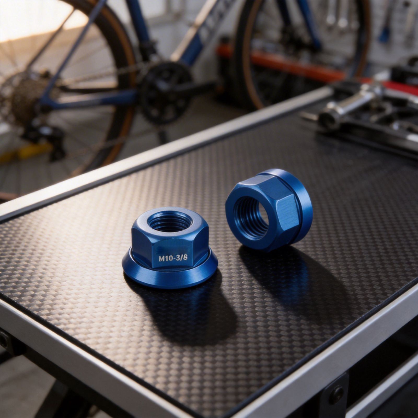 Aluminum Alloy Nuts For Bike Assembly 2pcs Package 7075 Aluminum Alloy Material