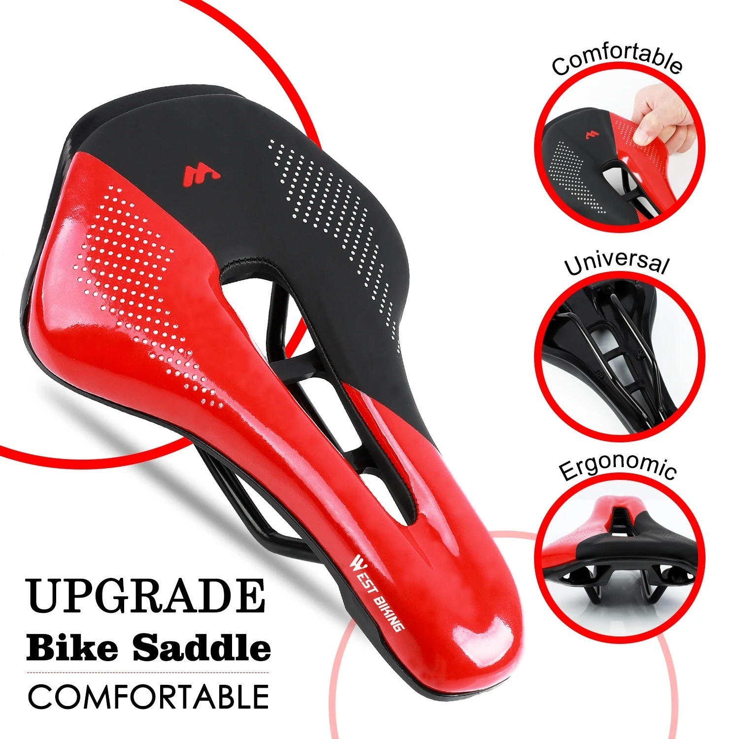 WEST BIKING Ultralight Mountain Bicycle Saddle MTB Short Nose Road Bike Seat