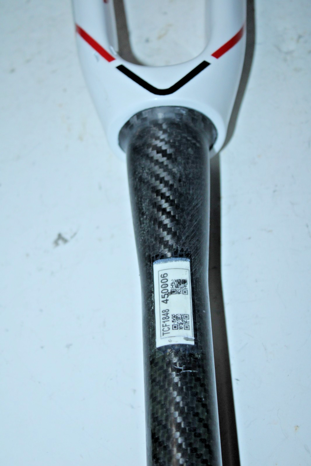 Trek Carbon Racing Road Bike Fork 700c Tapered 350mm White QR Fast USA Shipper:)