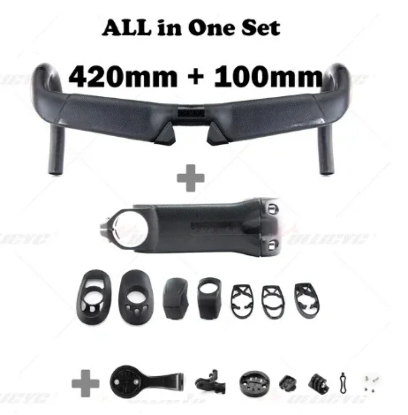 Carbon Aerofly Integrated Handlebars Matte 31.8*400/420/440mm Bicycle Accessorie