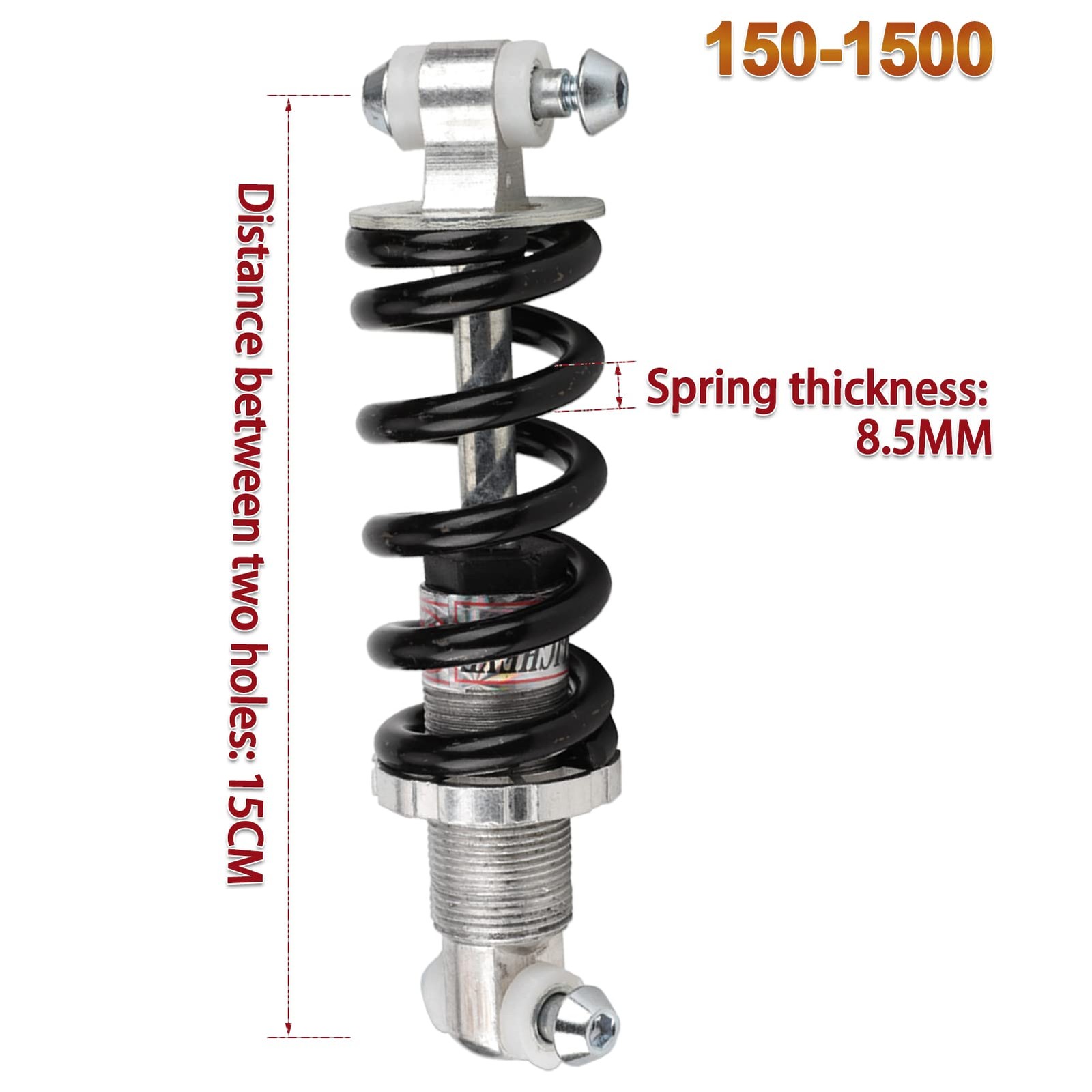 Rear Shock Absorber, 1500 Pounds 150mm/ 5.9inch Rear Suspension Bumper Spring…