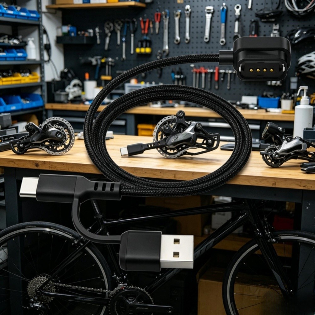 For Di2 EW EC300 12-Speed Charging Adapter with 2m Length and Dual USB