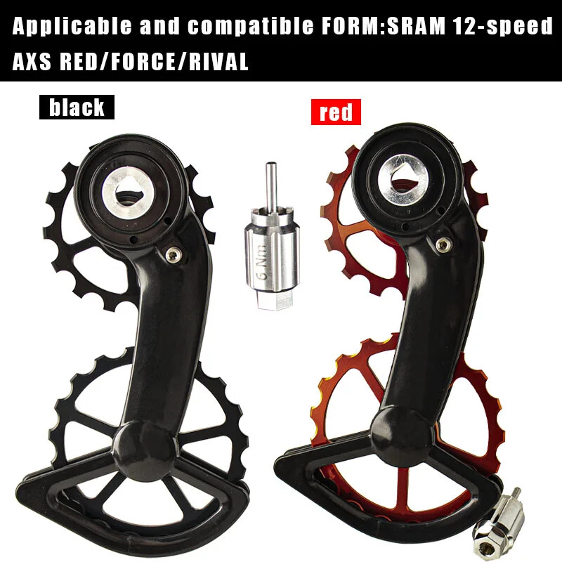 Road Bike Carbon Fiber Ceramics Bearing Guide Wheel Rear Pulley Rear Derailleurs