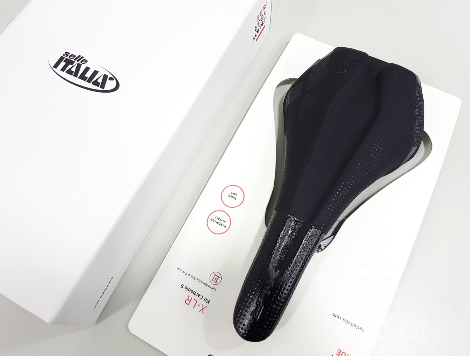 Selle Italia X-LR Kit Carbonio S1 131×266 Carbo Keramic Ø7x9mm Rail MTB Saddle
