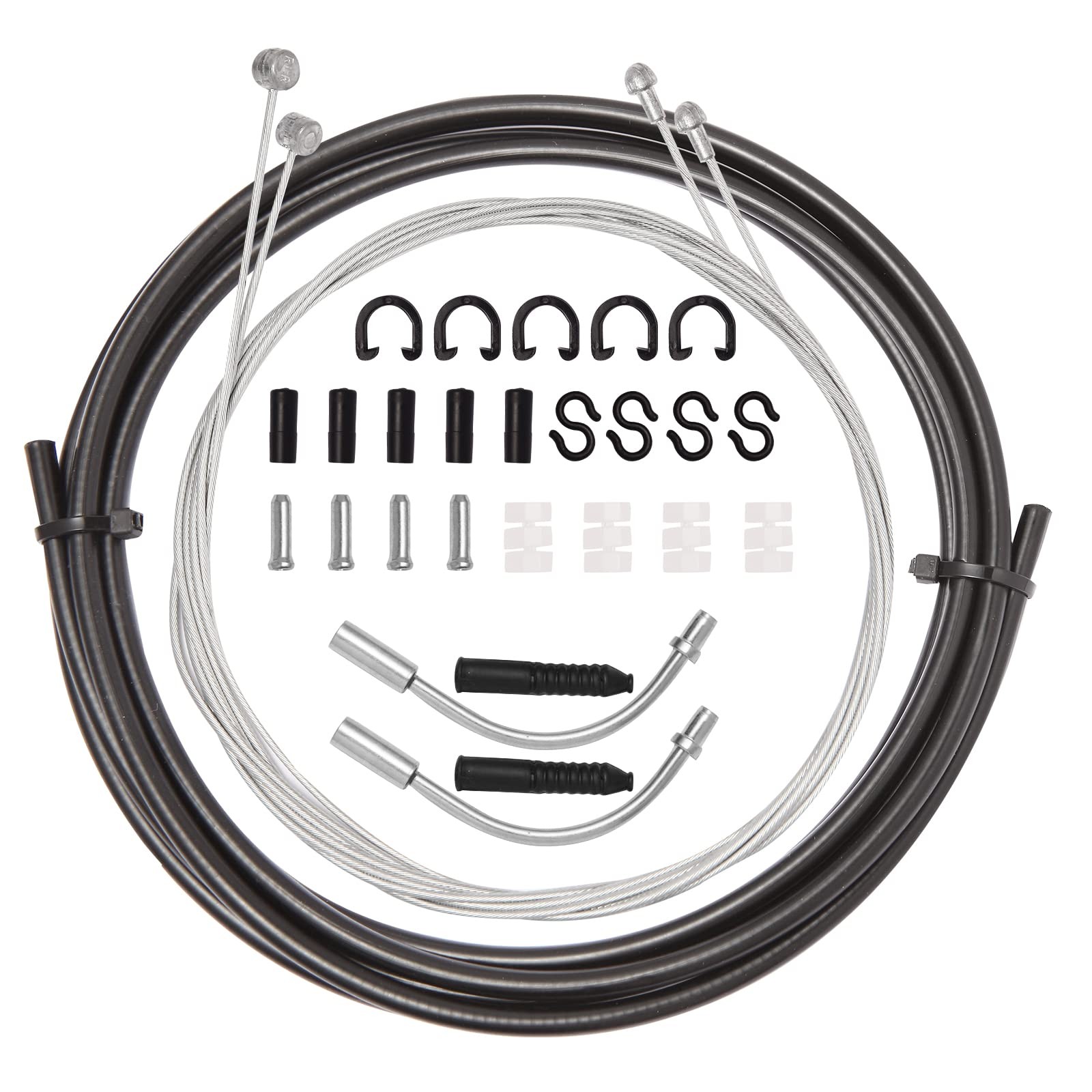 Universal Bike Brake Cable Housing Kit With 1 As shown in the picture, Black