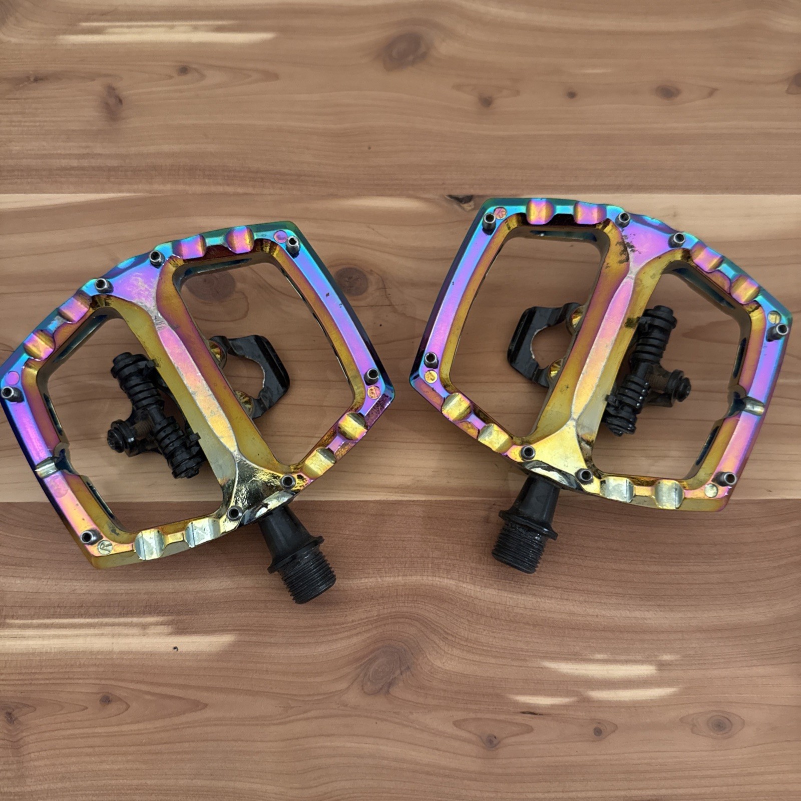 Xpedo Ambix Oil Slick Platform / Clipless Pedals SPD