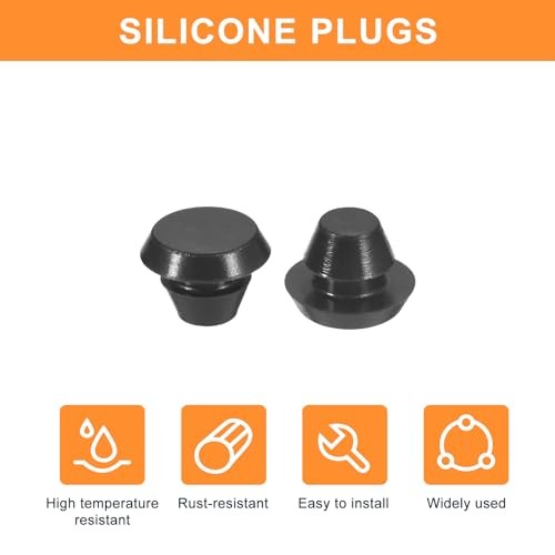 UXCELLpcs Silicone Round Snap-in Locking Plugs for Hole, Waterproof 5-5.5mm 50