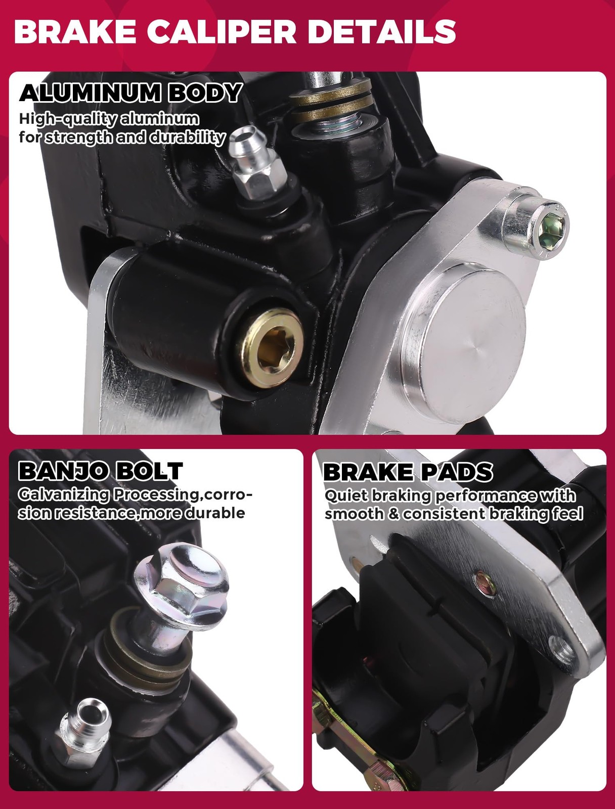 Rear Brake Caliper for Honda 400EX TRX400EX 1999-2004 Sportrax with pads 4325…