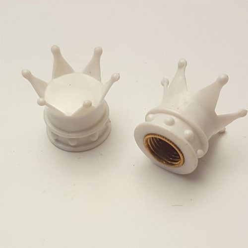 Crown Valve Caps Lowrider Bicycle Cruiser BMX MTB Bike Schrader (Various Colors)