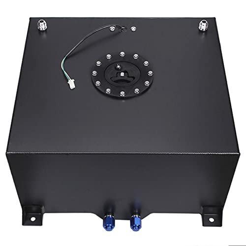 Universal 5 Gallon 20L Fuel Cell Tank with Cap and Level Sender 5 Gallon Black