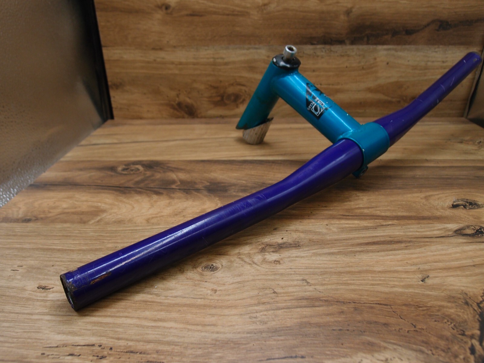 MTB flat handlebar steel+ quill stem CAT by nL CRMO 28.6 mm