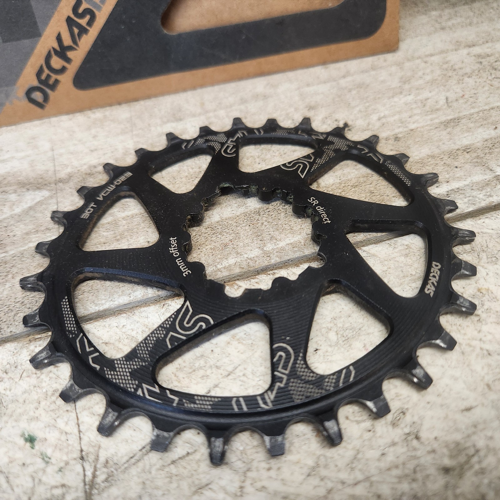 Deckas DJC 30T Direct Mount Chainring 3mm Offset SRAM GXP 7075 Alloy