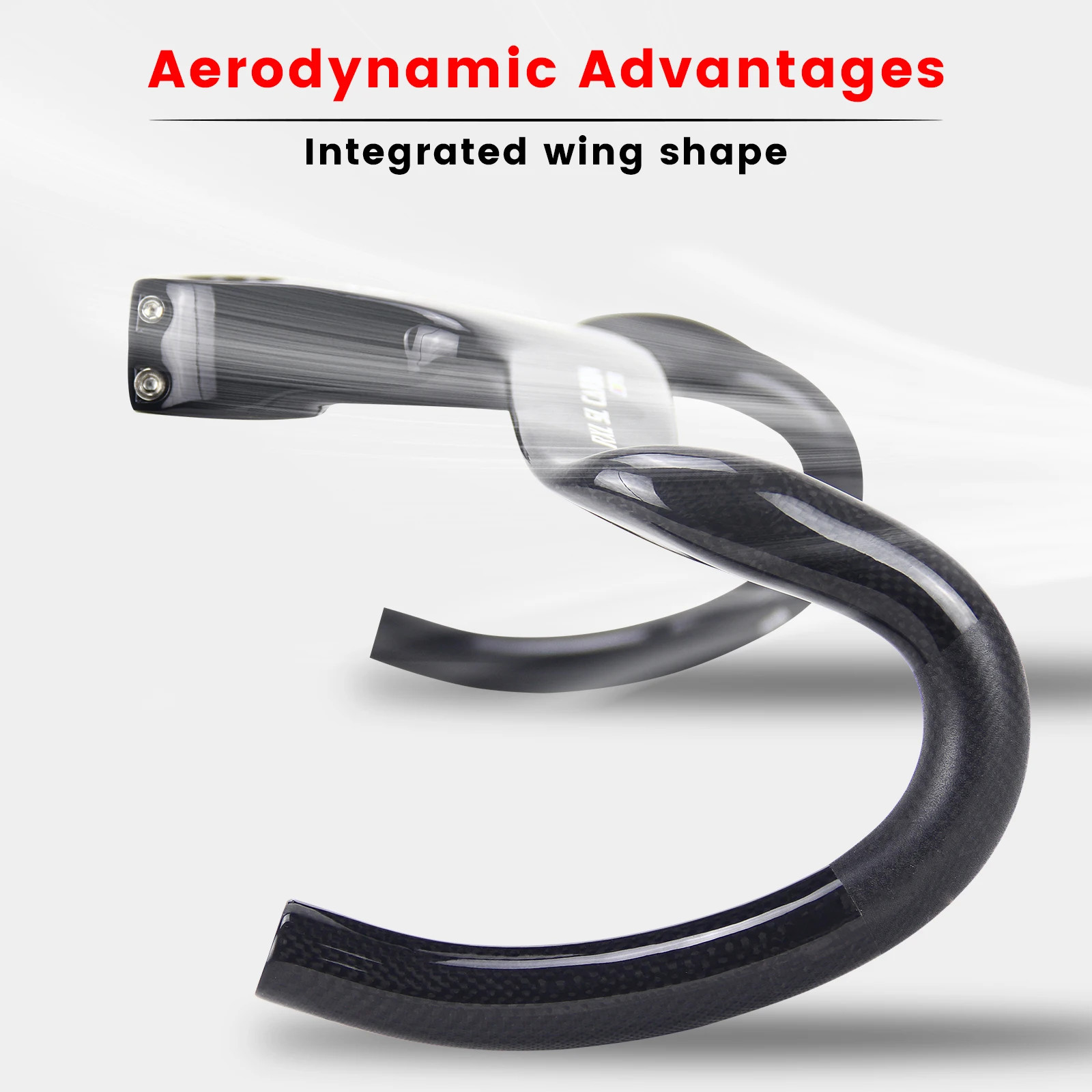 Carbon Road Bike Integrated Drop Bars 28.6mm Internal Routing 400/420/440mm