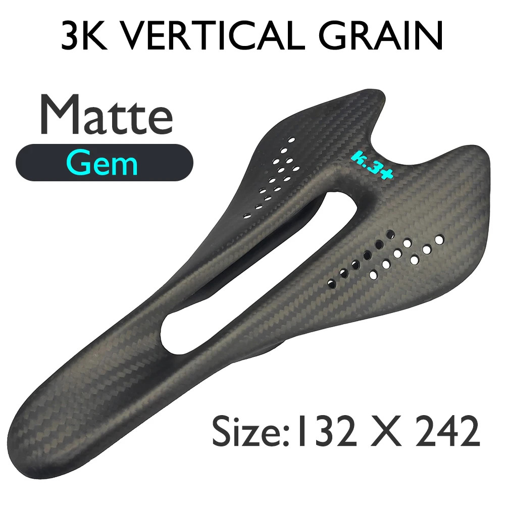 Full Carbon Fiber Bicycle Saddle 132×242/122x242mm for Road/mountain Bike