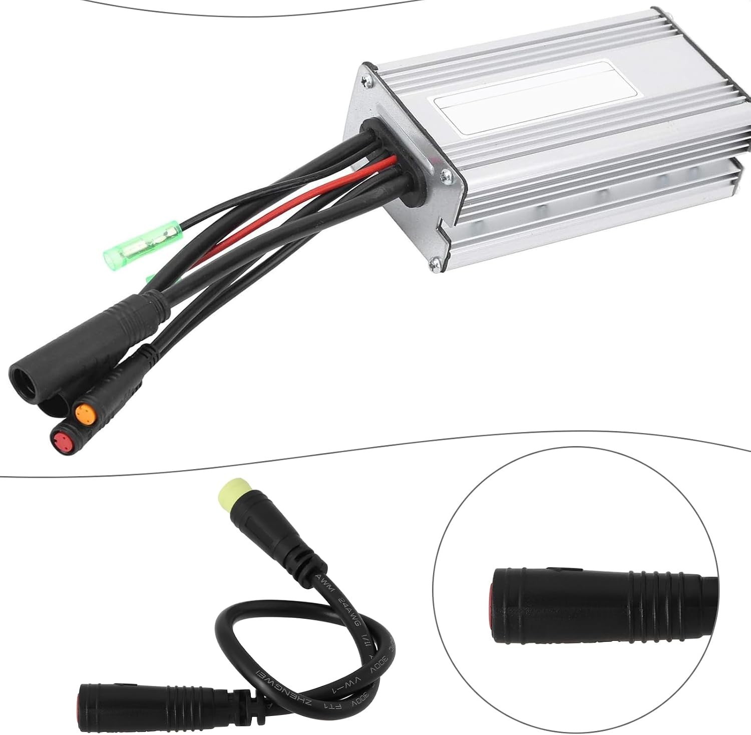 Compact M8 Electric Bike Extension Cable: 16cm 3Pin to 2Pin Waterproof Plug