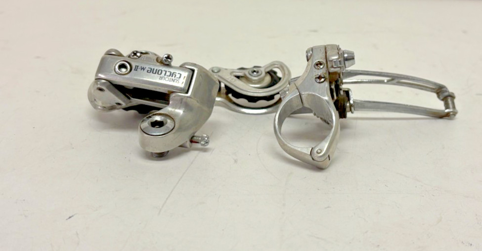 Vintage Suntour Cyclone M-II Long Cage Rear & Bottom Pull Front Road Derailleurs