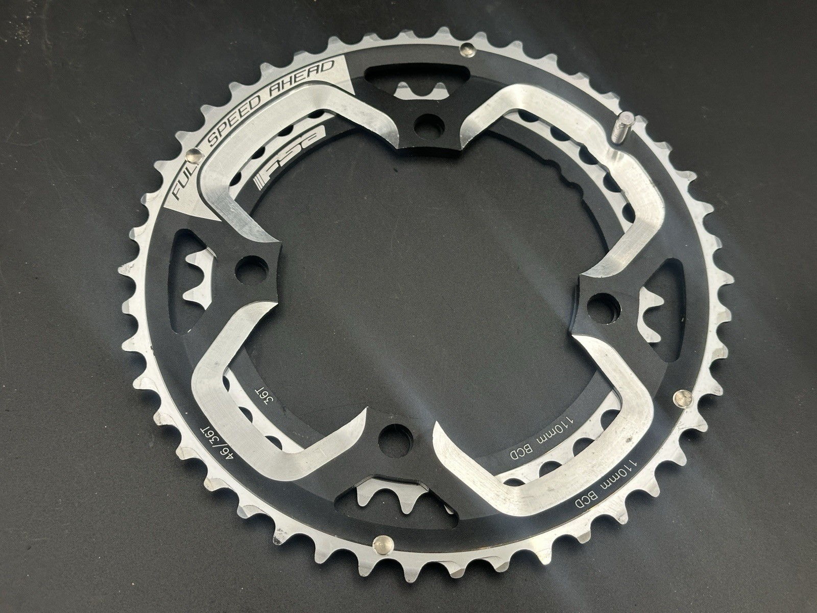 FSA Gossamer BB386 EVO Crankset 175mm 46/36T 2x Road Gravel