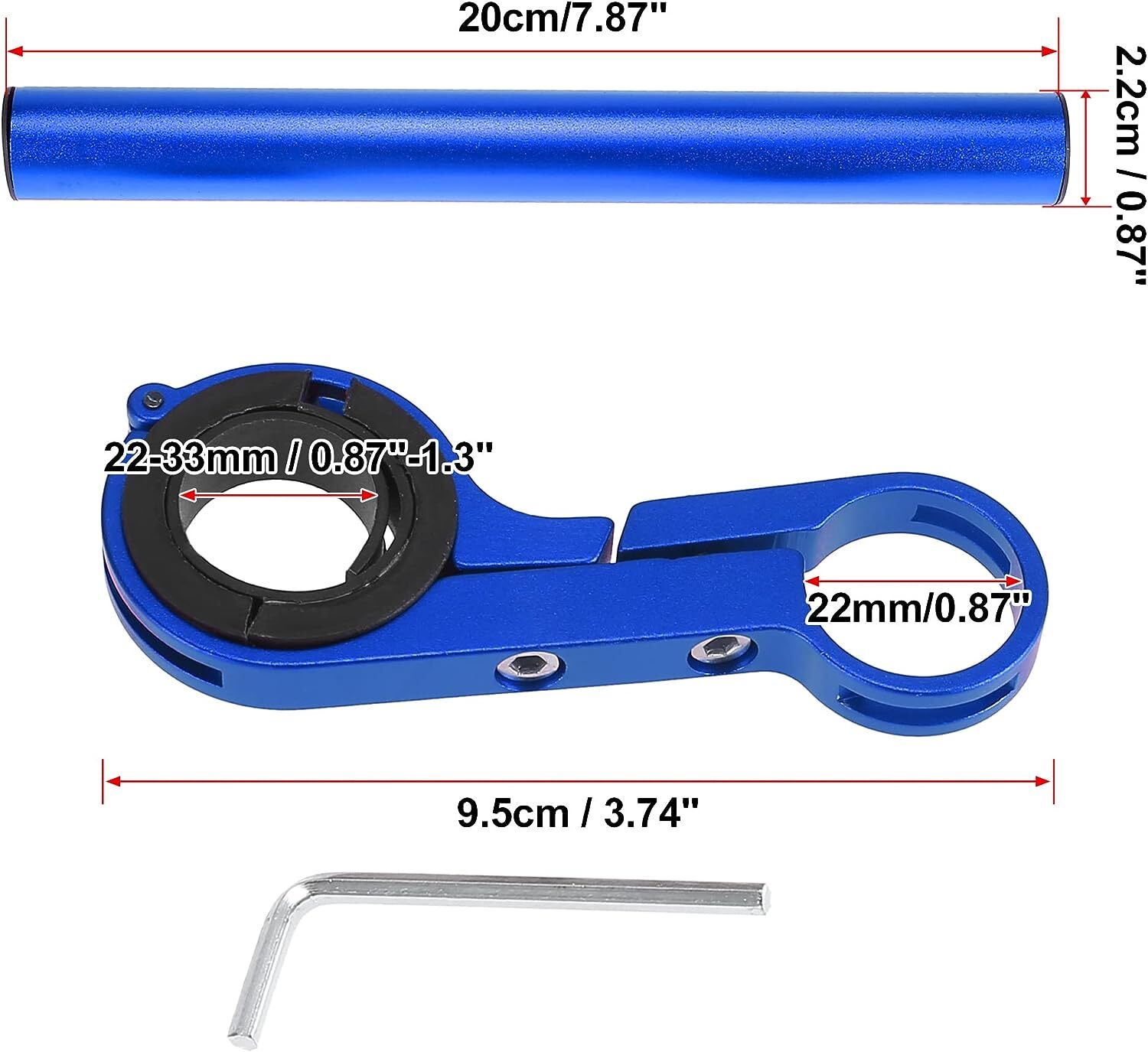 Bike Handlebar Extender Bicycle Bar Extension Mount Headlight GPS Holder Bracket