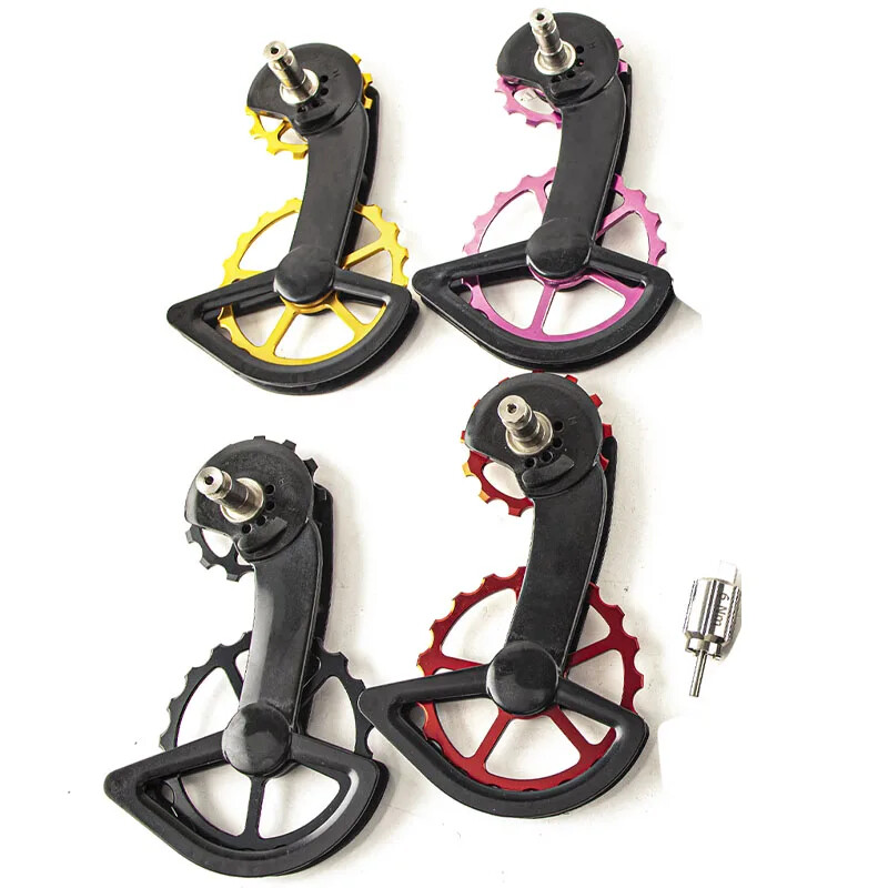 Road Bike Carbon Fiber Ceramics Bearing Guide Wheel Rear Pulley Rear Derailleurs
