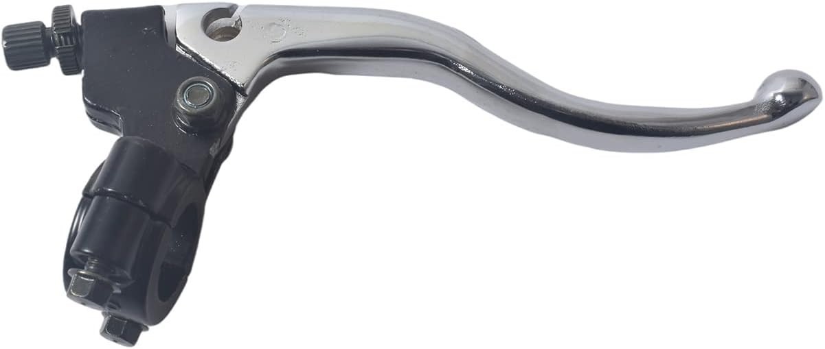 Universal 7/8″ Left Brake Handle Clutch Lever for Dirt Bikes – Silver Aluminum