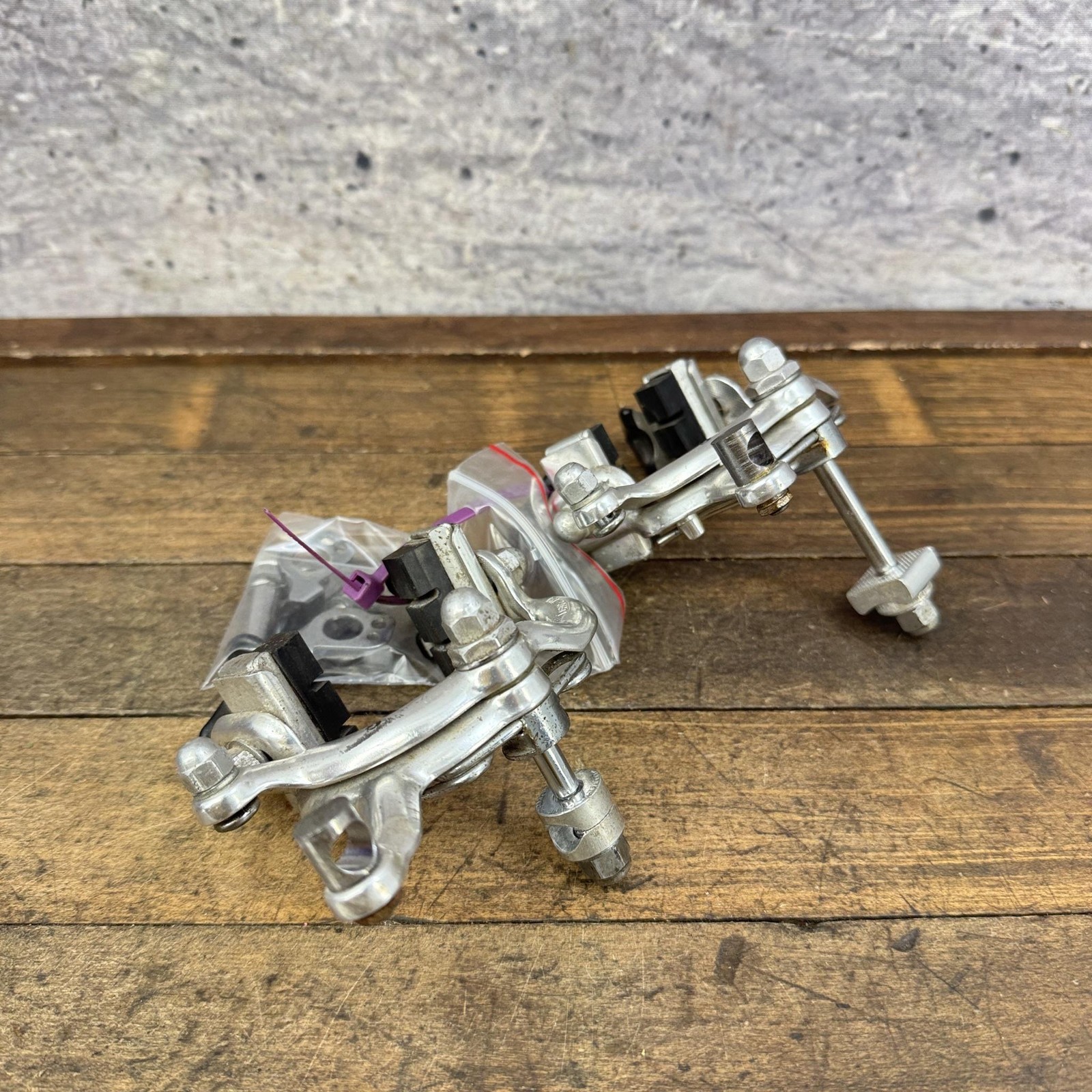 Vintage Dia Compe G Caliper Brakes Set Side Pull Silver Japan 80s 82 Front Rear