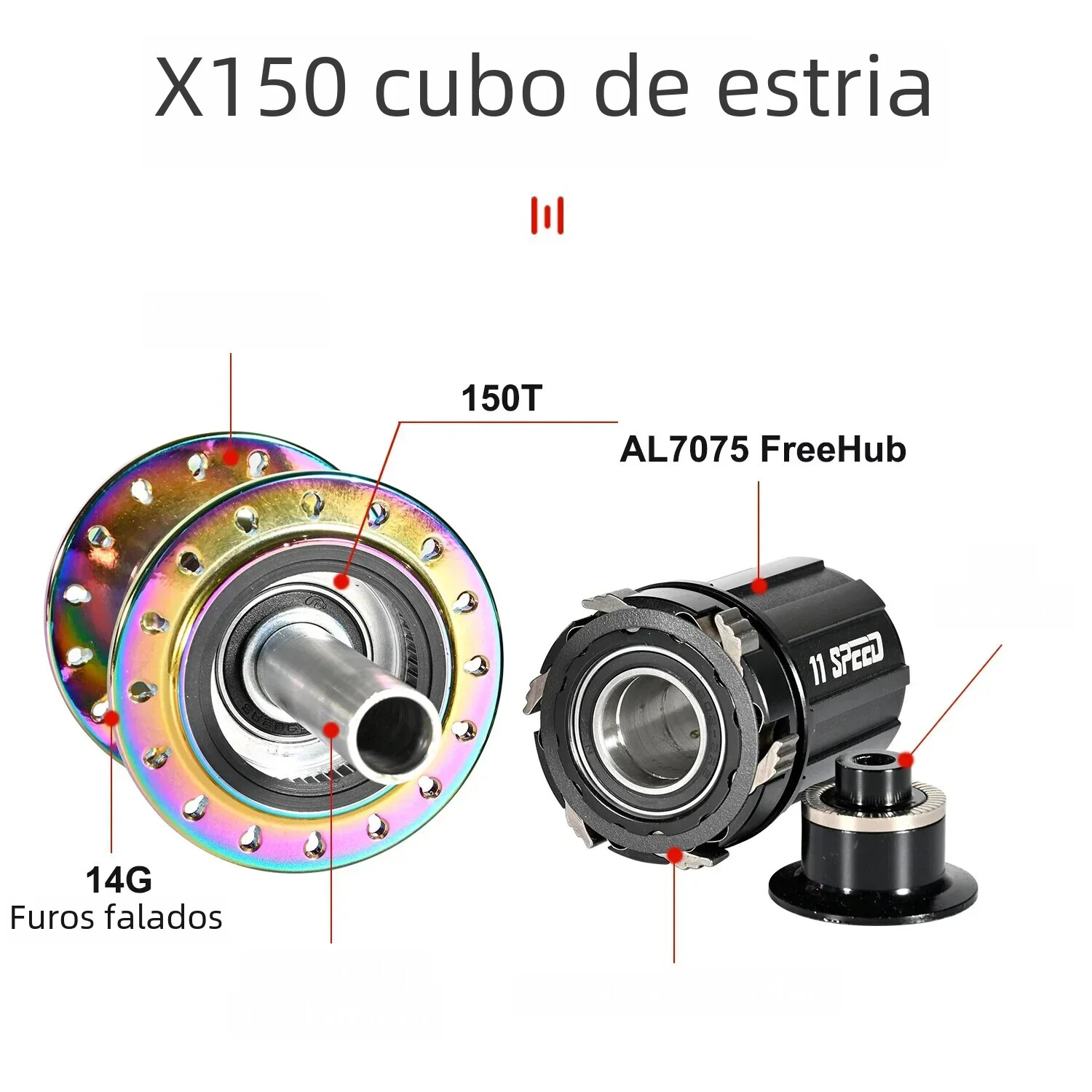 Mountain Bike Hub 28/32/36Hole 150 Ring 6 Pawls 3 Teeth Noise Sealed Bearing Hub