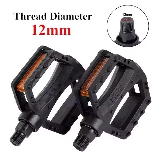 Kids Bike Pedals 9/16 1/2 Anti Slip Ultralight Bicycle Pedals with Reflectors