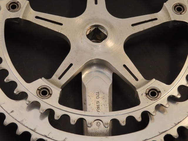 170mm x 144 bcd Campagnolo Super Record Olmo Pantograph Cranset 52/42 Italy 1982