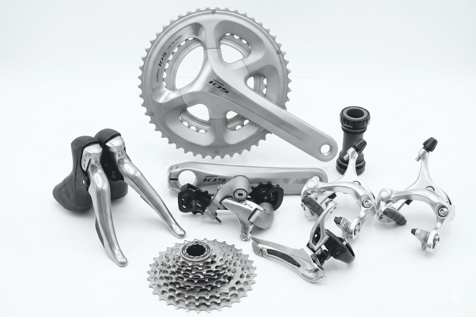 Shimano 105 5800 2×11 Speed Groupset 170mm 50/34T GS Silver BR-R650 Rim!!