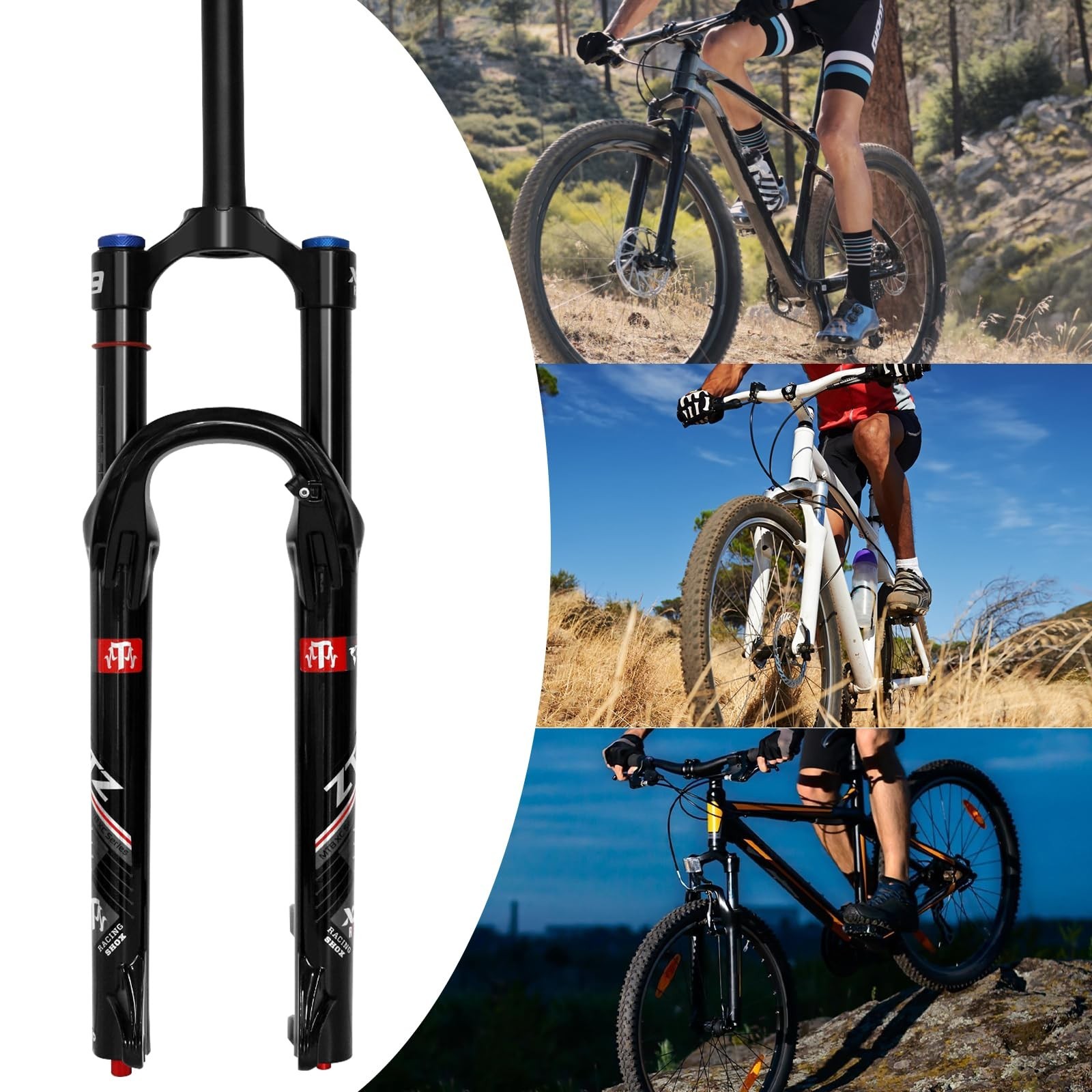 26/27.5/29 inch MTB Air Suspension Fork, Upgraded 34mm Stanchions & 140mm Tra…