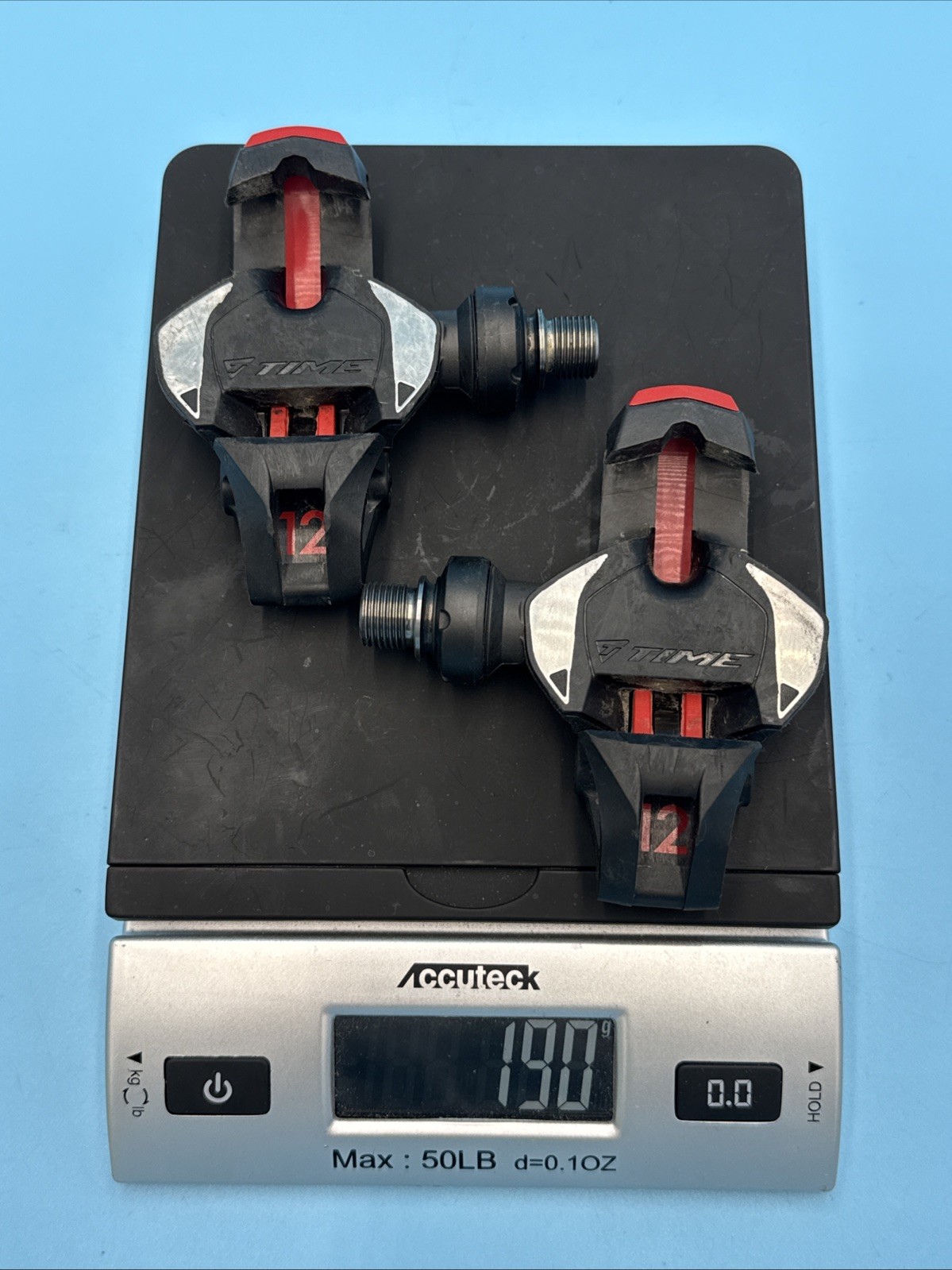 190 Grams! Time Xpro 12 Carbon Titanium Spindle Clipless Road Bicycle Pedals
