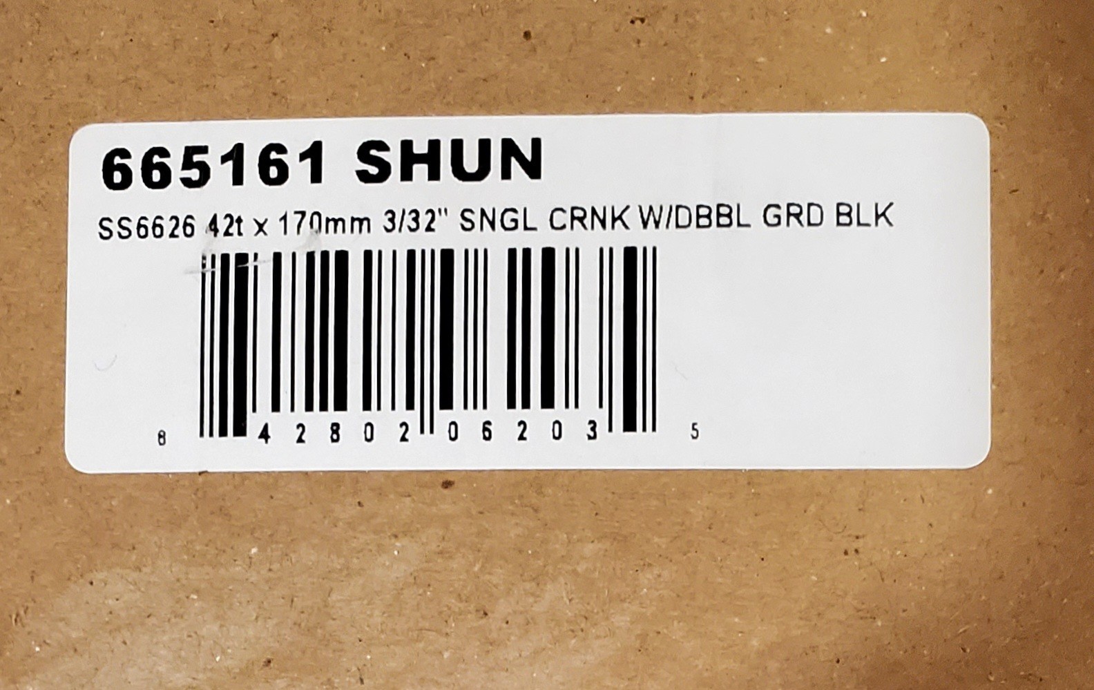 Shun Crank Arms w/ 42t Ring & Double Guard – 170mm – Black