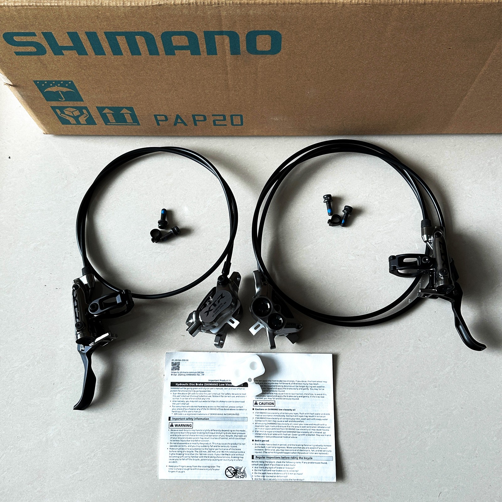 Shimano M9220 Hydraulic Disc Brake Set BL-M9220 Lever BR-M9220 Caliper MTB Bike