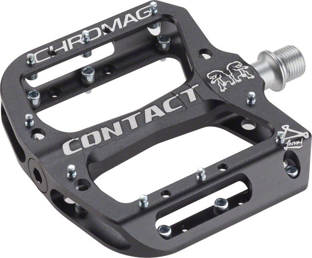 Chromag Contact Pedals – Platform, Aluminum, 9/16″, Black